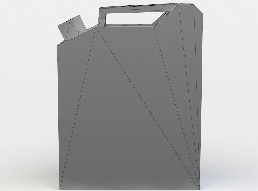 Canister tin can Low-poly 3D model_3