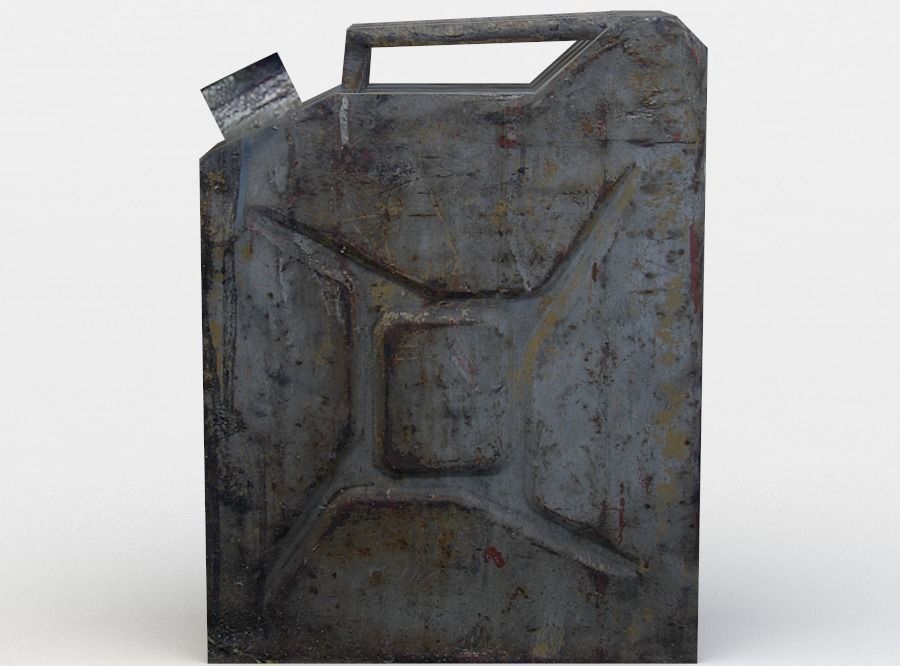 Canister tin can Low-poly 3D model_0