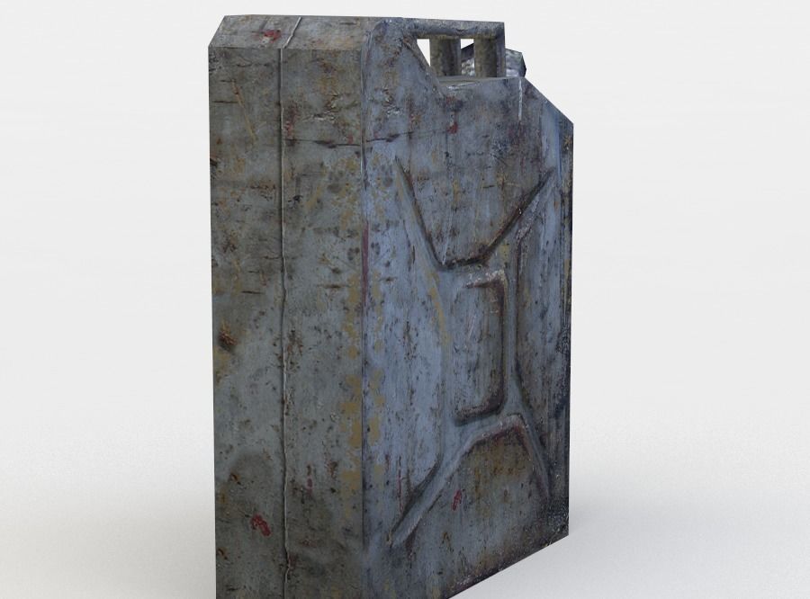 Canister tin can Low-poly 3D model_1