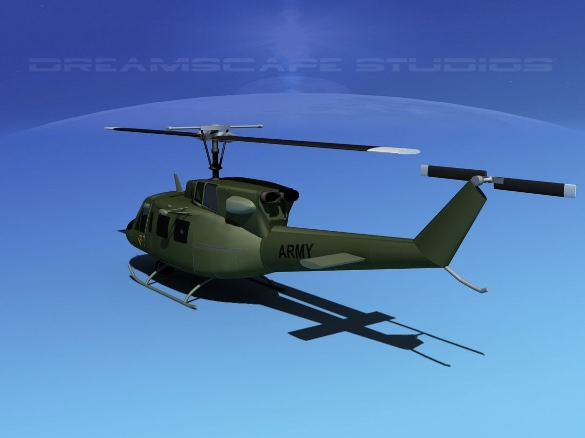 Bell UH-1N Army 1st Cav 3D model_8