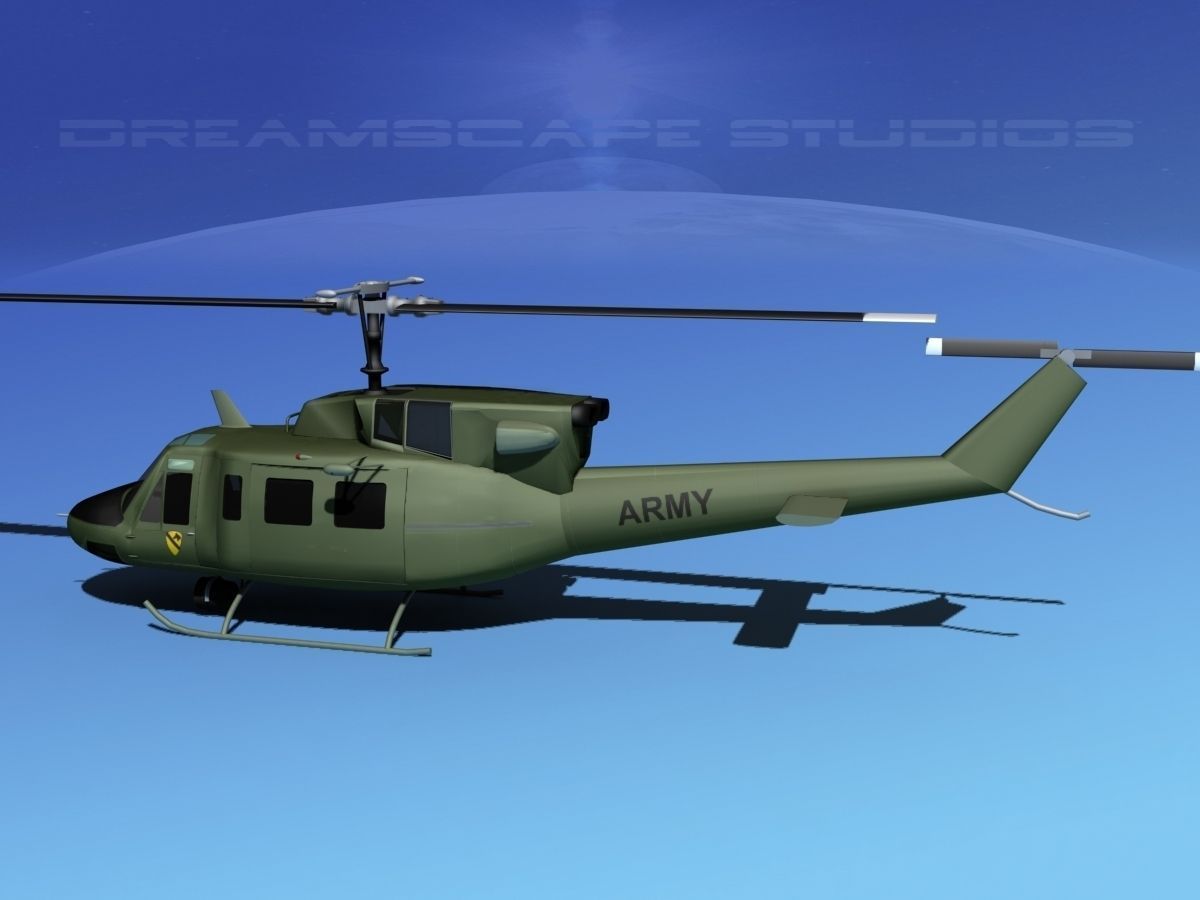 Bell UH-1N Army 1st Cav 3D model_9