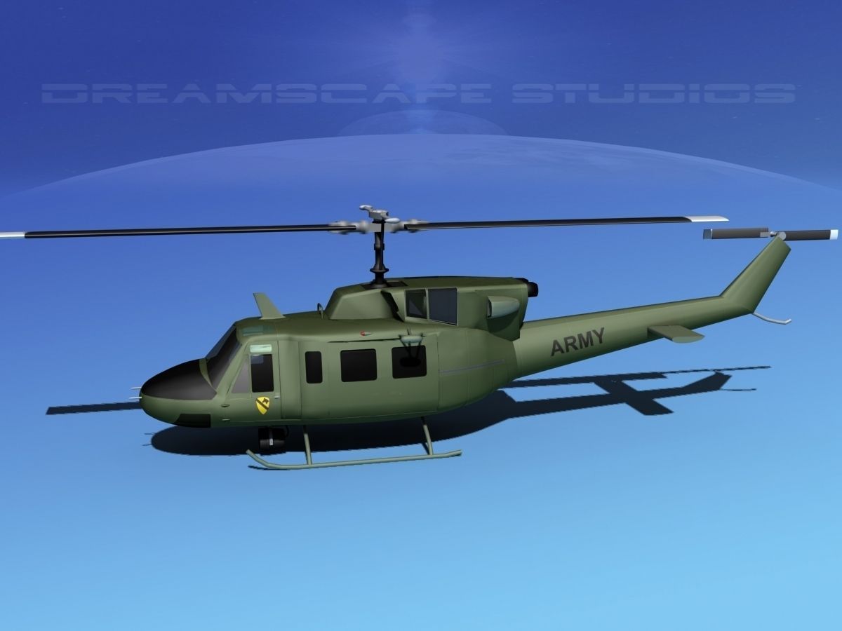 Bell UH-1N Army 1st Cav 3D model_10