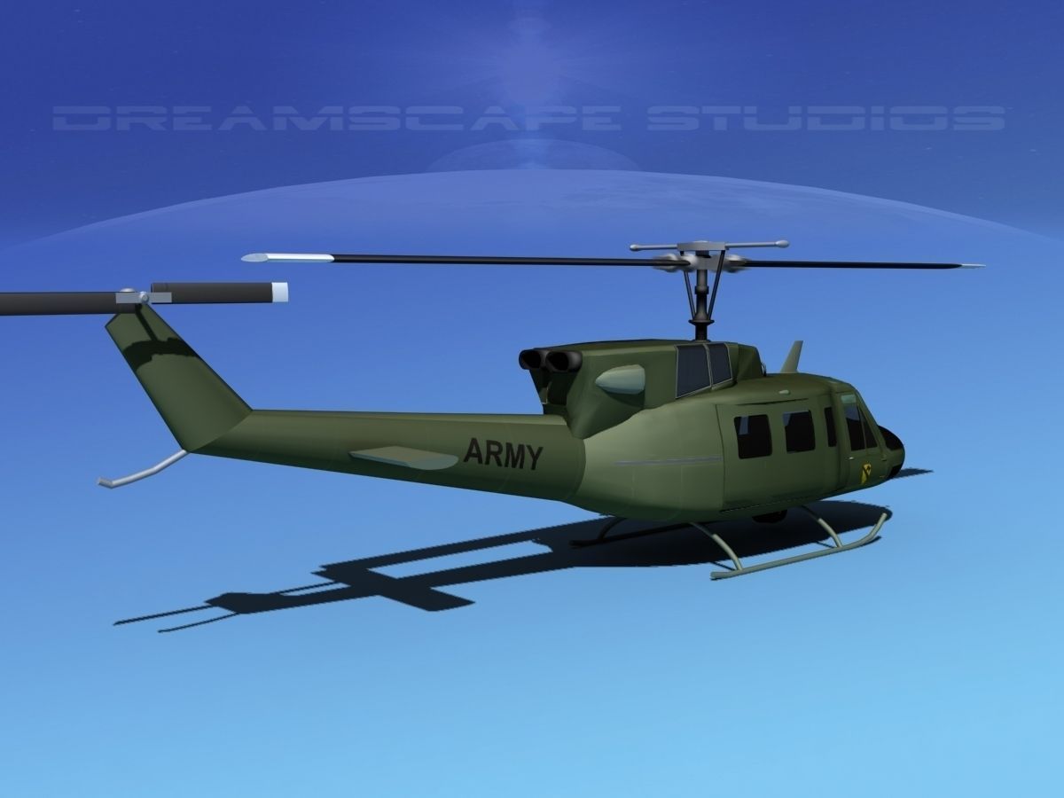 Bell UH-1N Army 1st Cav 3D model_6