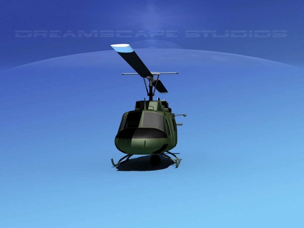 Bell UH-1N Army 1st Cav 3D model_1