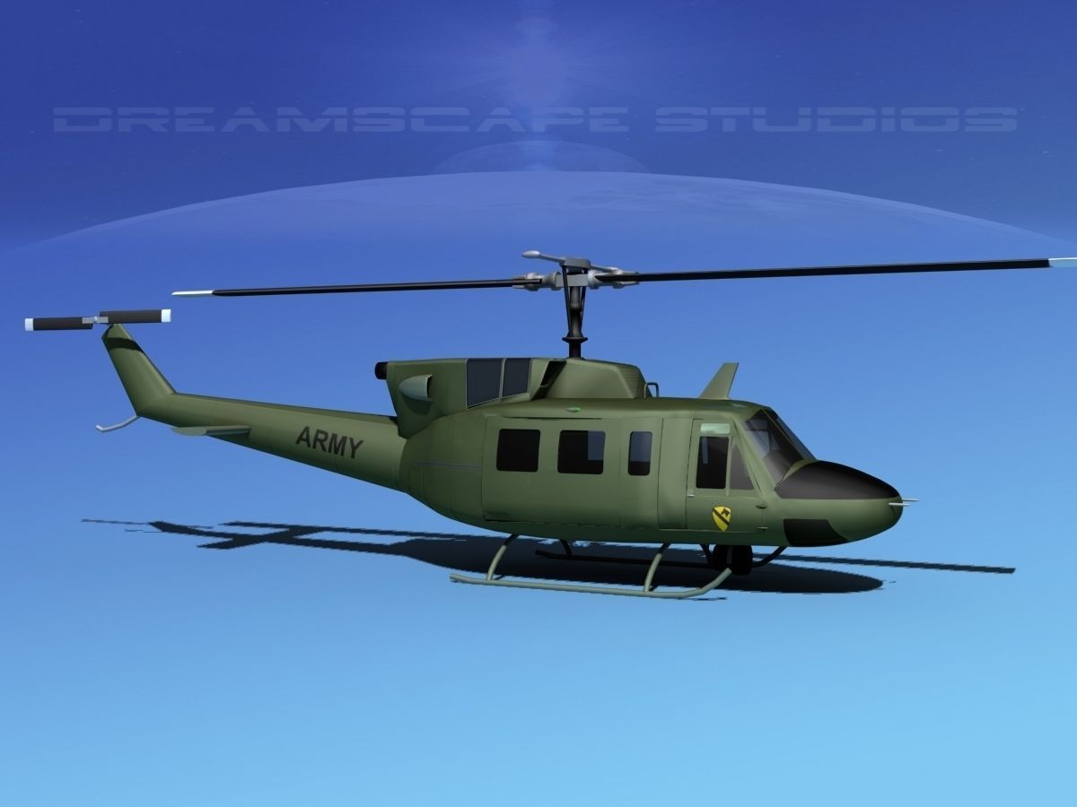 Bell UH-1N Army 1st Cav 3D model_3