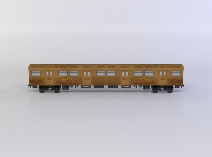 Subway train Low-poly 3D model