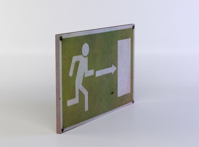 Green exit sign