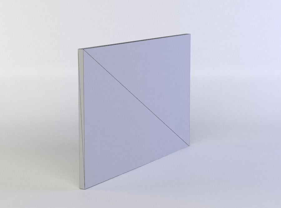 Green exit sign Low-poly 3D model_4