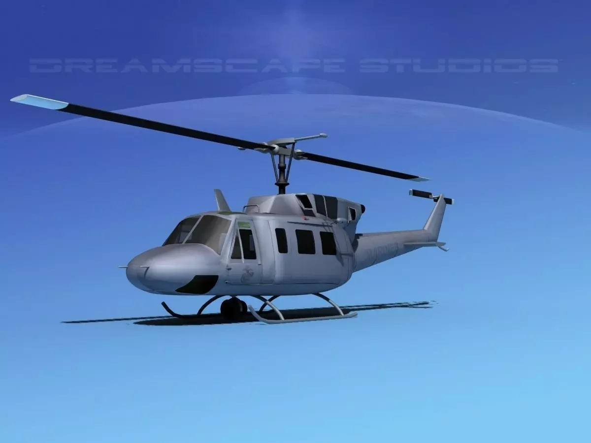 Bell UH-1N Twin Huey Marines 3D model_0