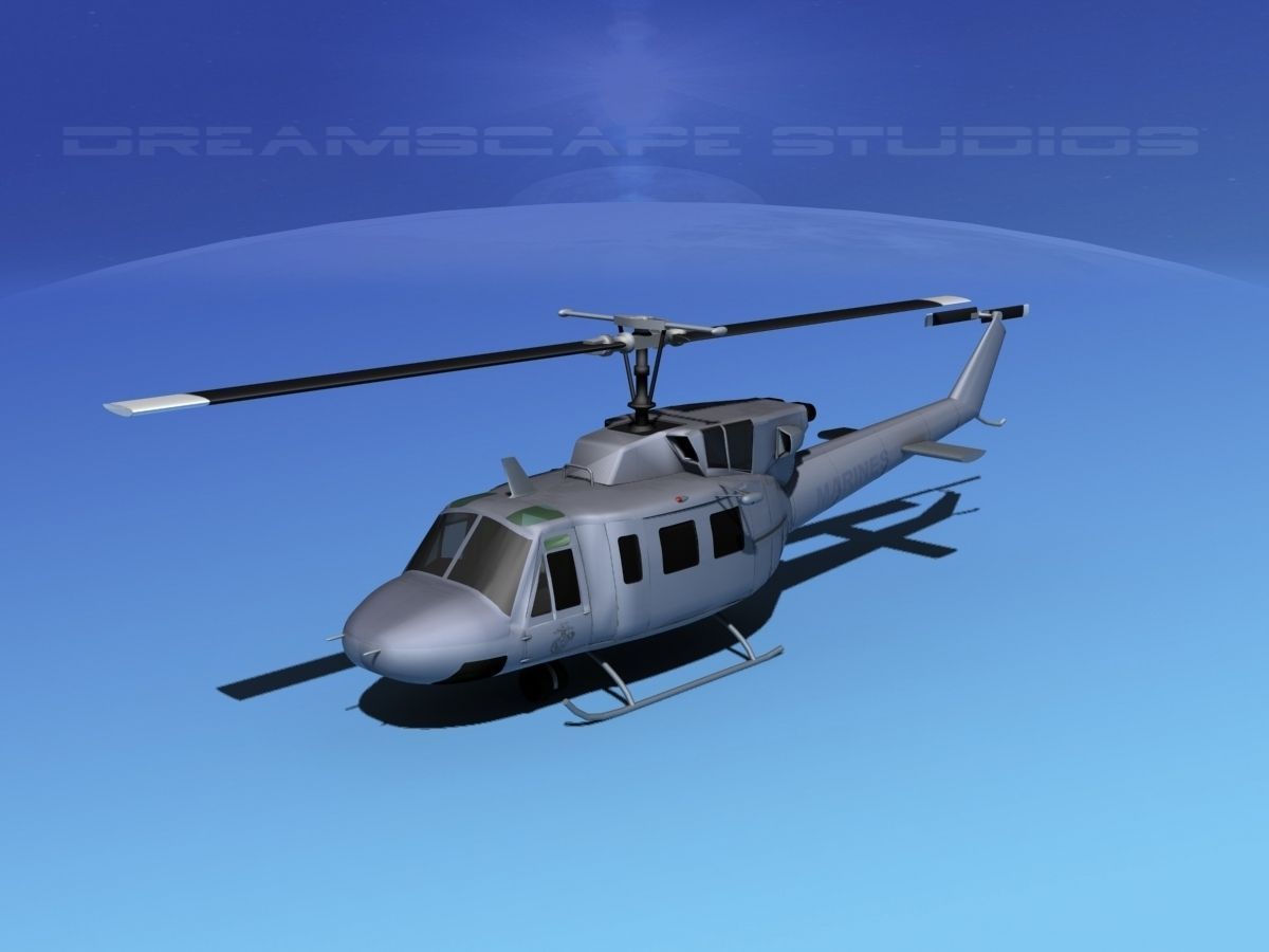 Bell UH-1N Twin Huey Marines 3D model_12