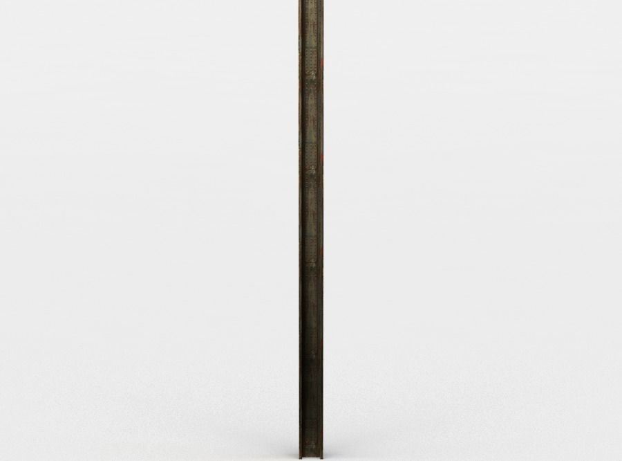 Metal beam Low-poly 3D model_0