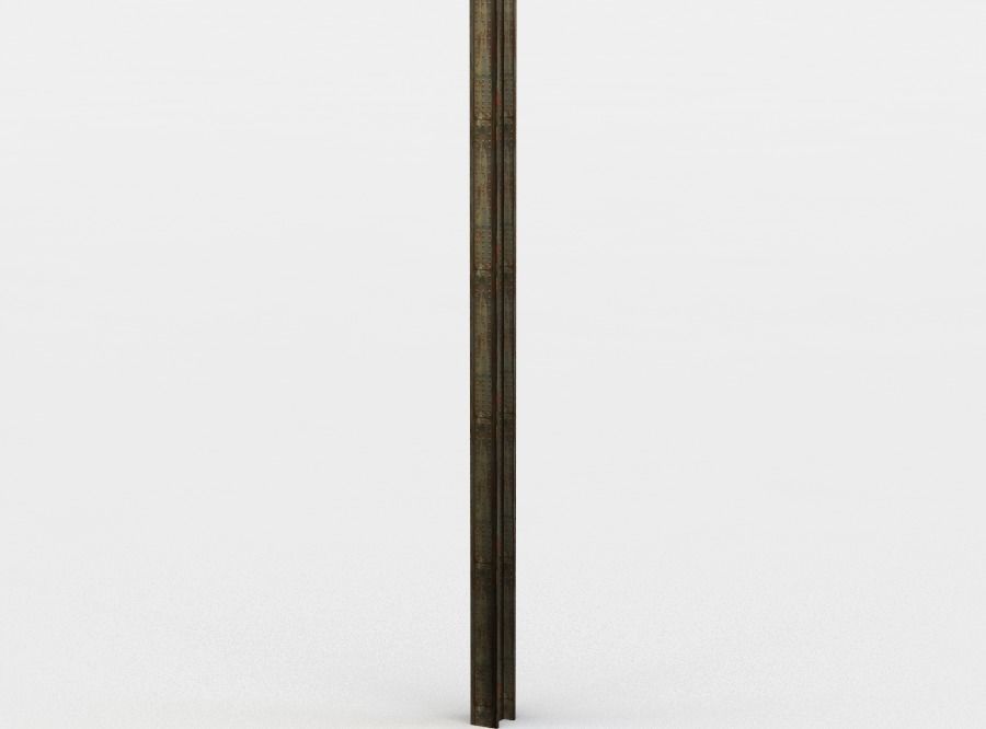 Metal beam Low-poly 3D model_1