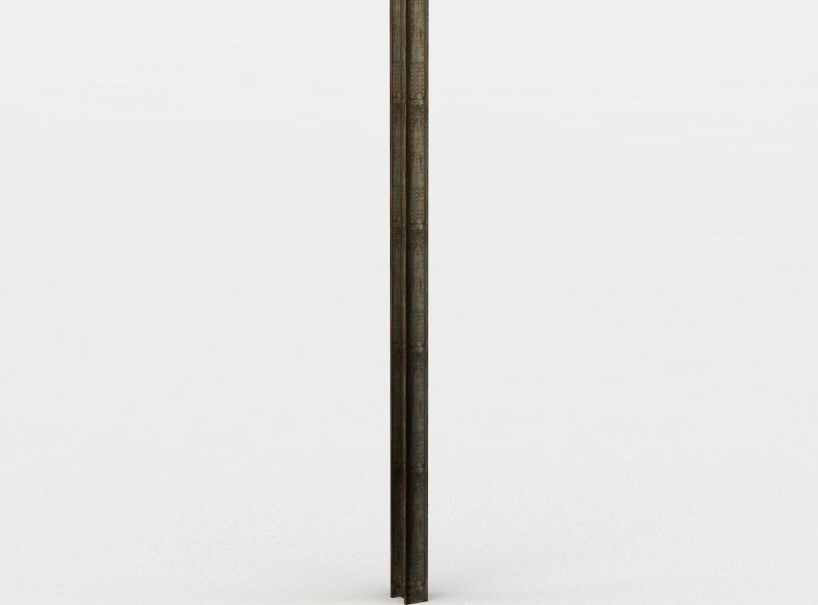 Metal beam Low-poly 3D model_2