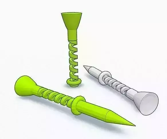 Springy Golf Tee 3D print model
