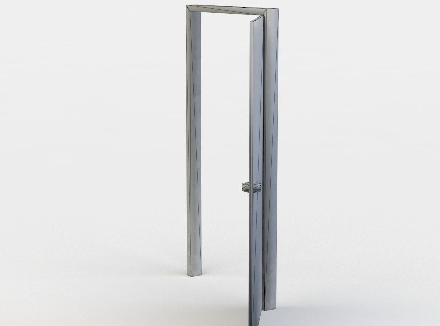 Door rusty - rusty Low-poly 3D model_5