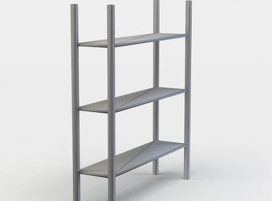Shelf Low-poly 3D model_5