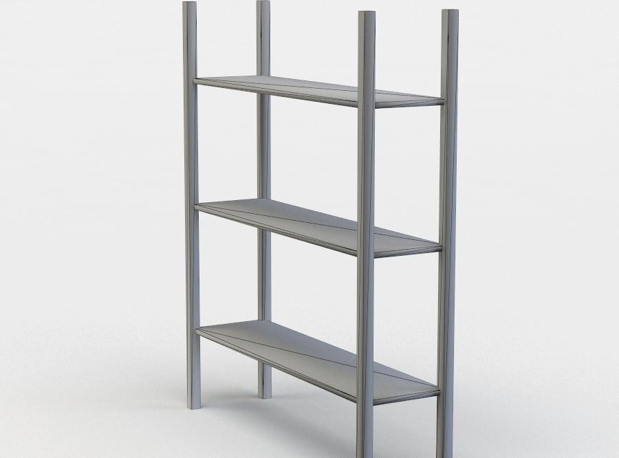 Shelf Low-poly 3D model_6