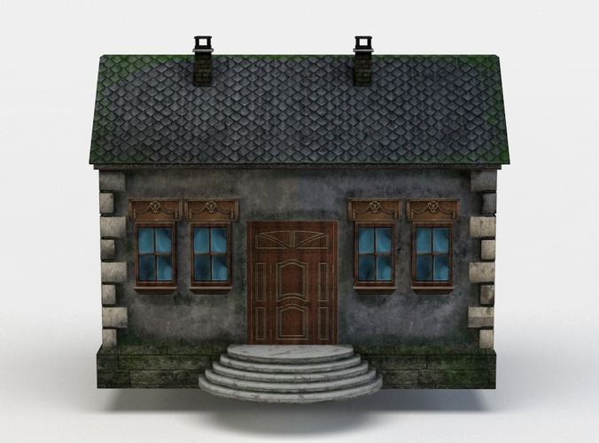 Small house Low-poly 3D model