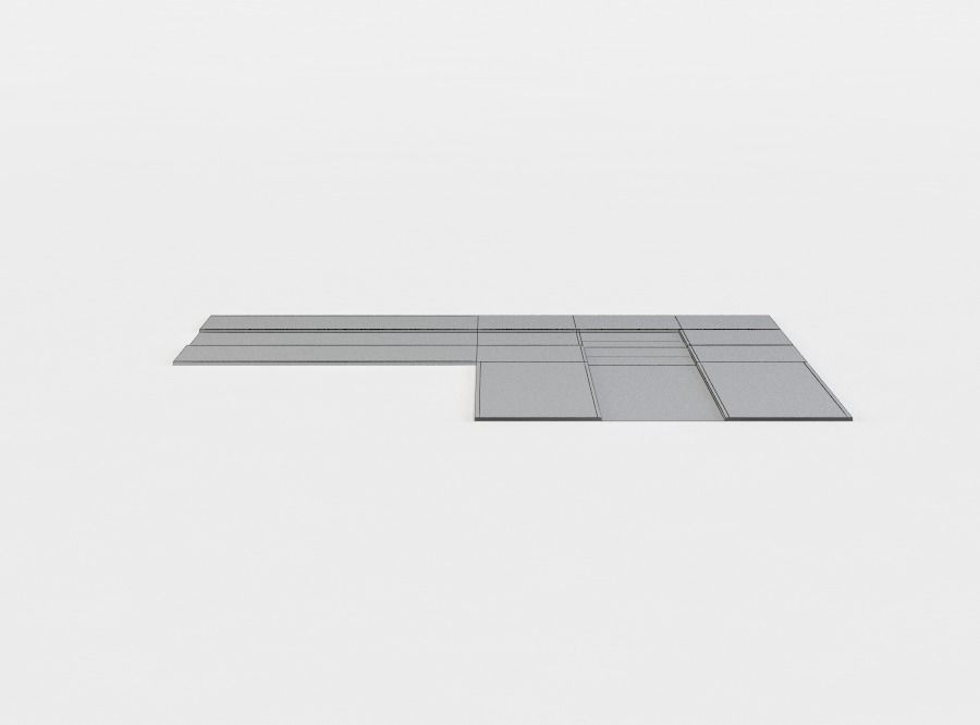 Road curve Low-poly 3D model_3