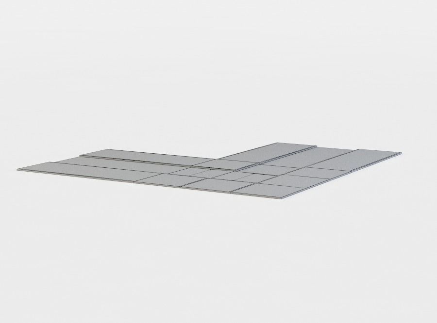 Road curve Low-poly 3D model_4