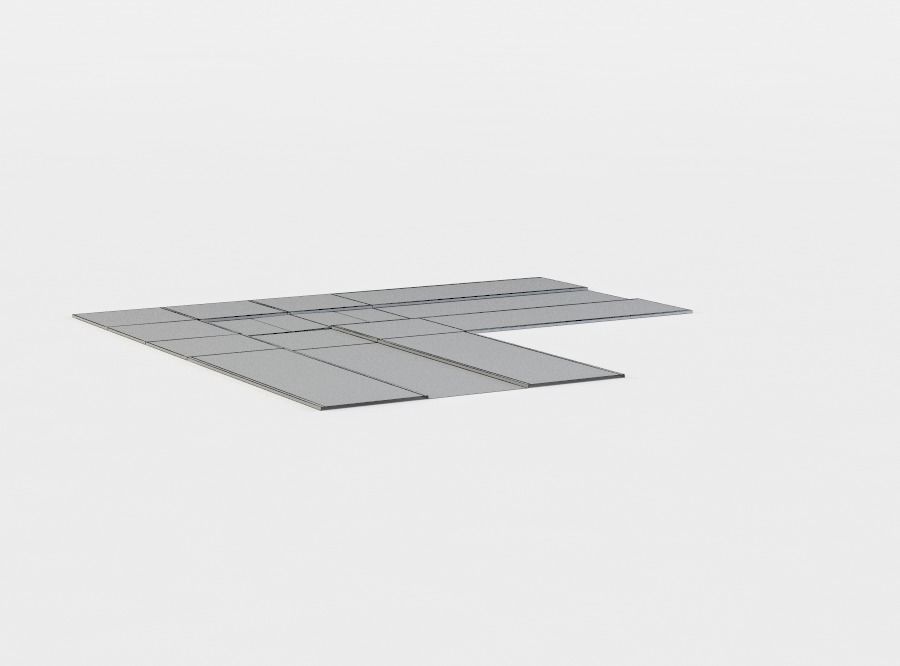 Road curve Low-poly 3D model_5