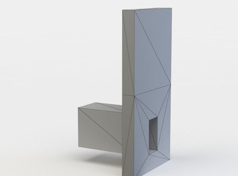 Road curve Low-poly 3D model_6