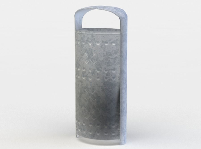 Trashcan concrete vase