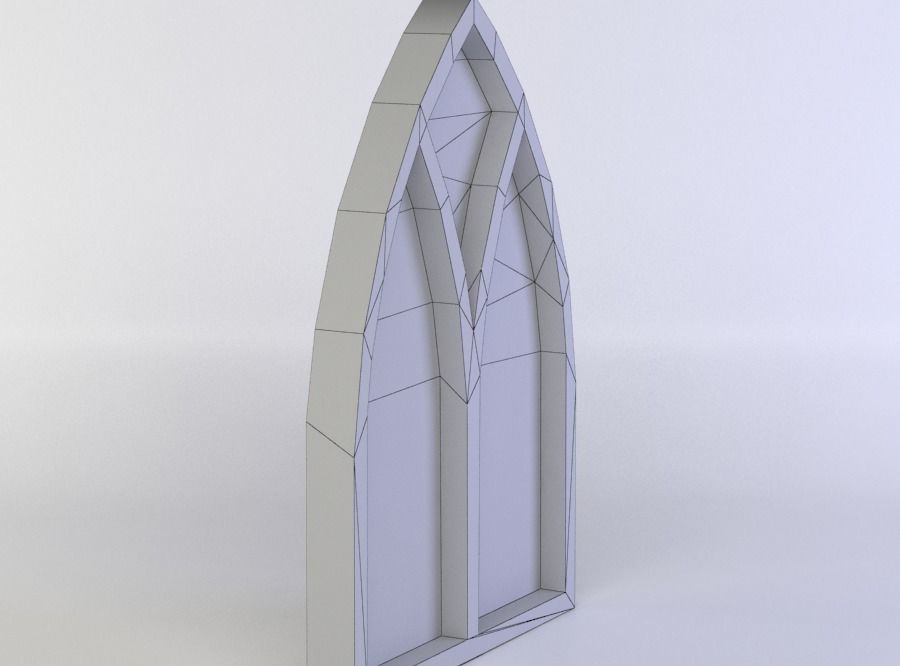Window gothic - gothic Low-poly 3D model_4
