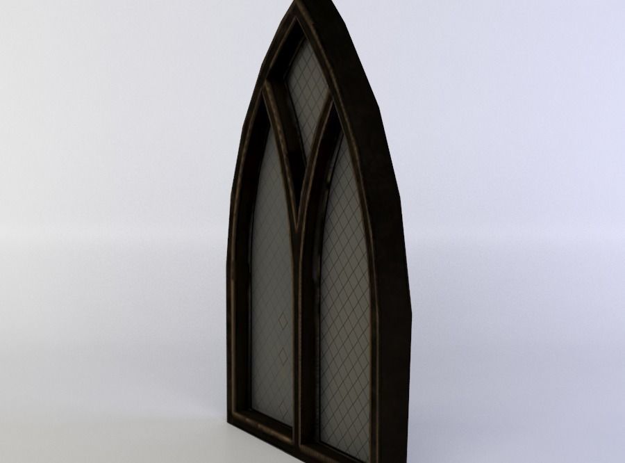 Window gothic - gothic Low-poly 3D model_2