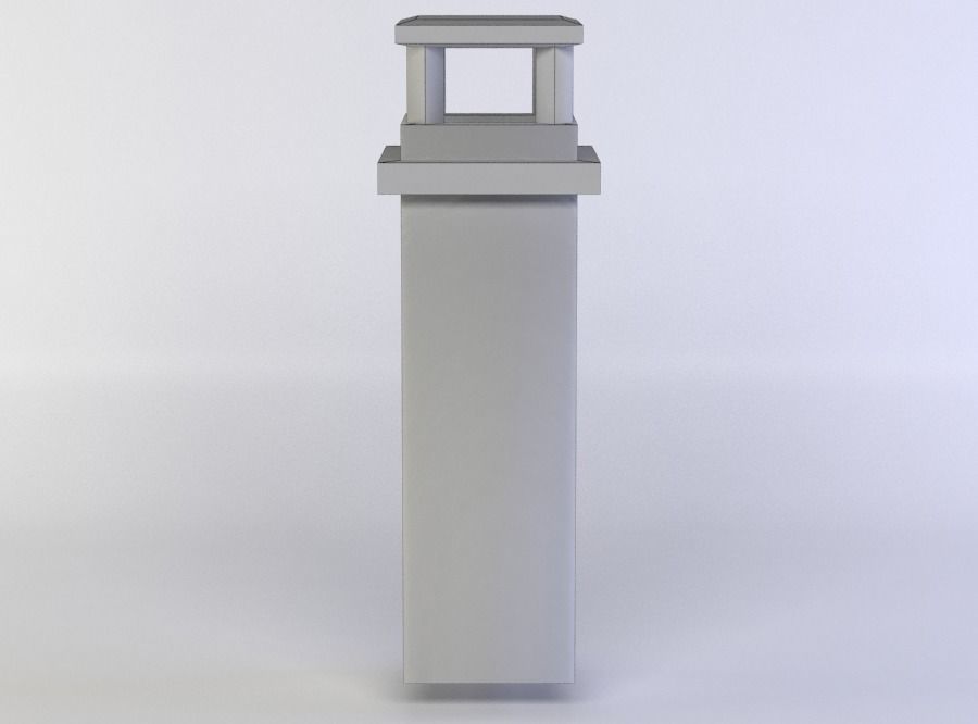 Chimney brick Low-poly 3D model_3