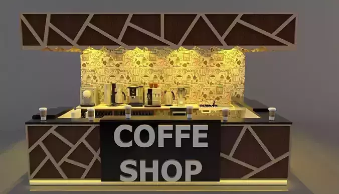 cafe shop 3D model