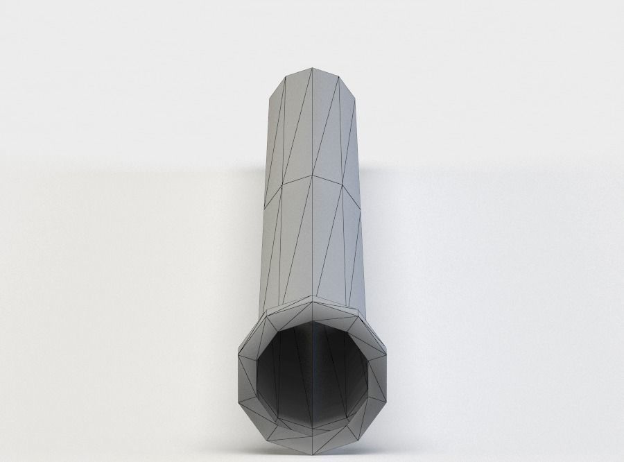 Tube Low-poly 3D model_4