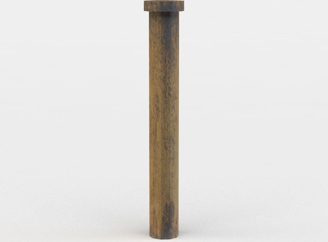 Tube wooden post