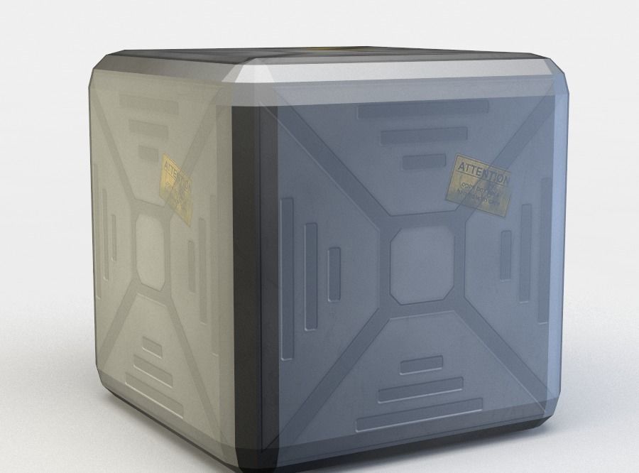 Techcon cube Low-poly 3D model_2