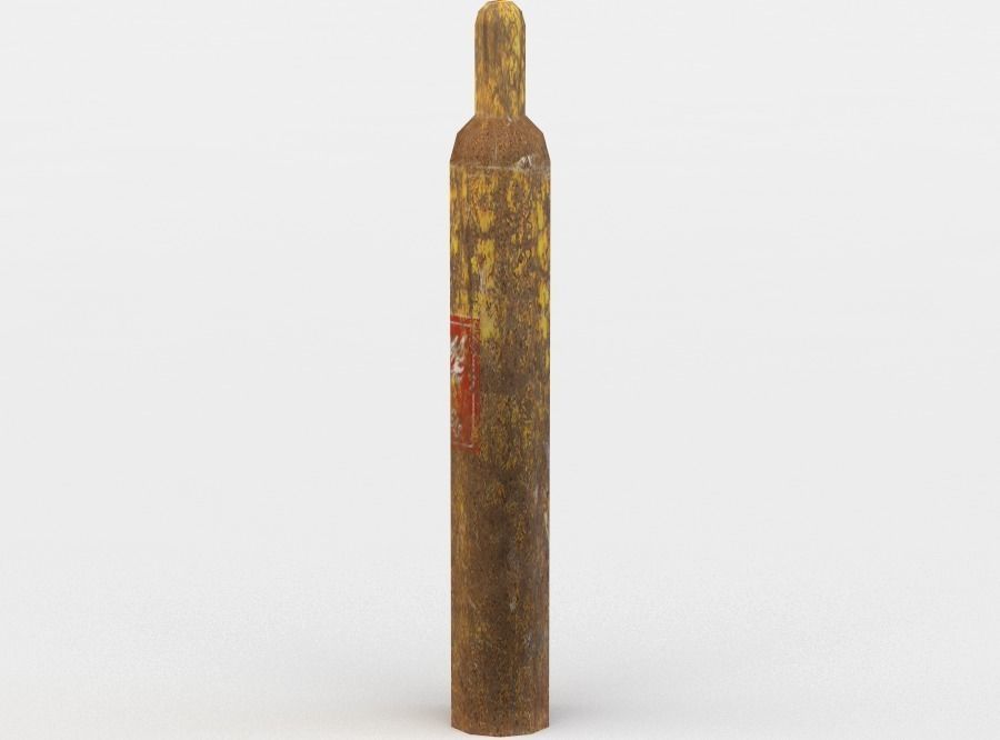 Bottle wooden stick Low-poly 3D model