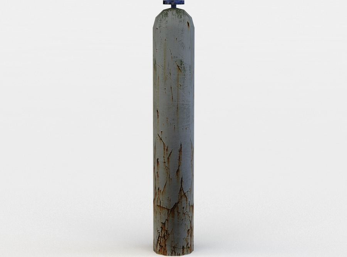 Gas bottle Low-poly 3D model