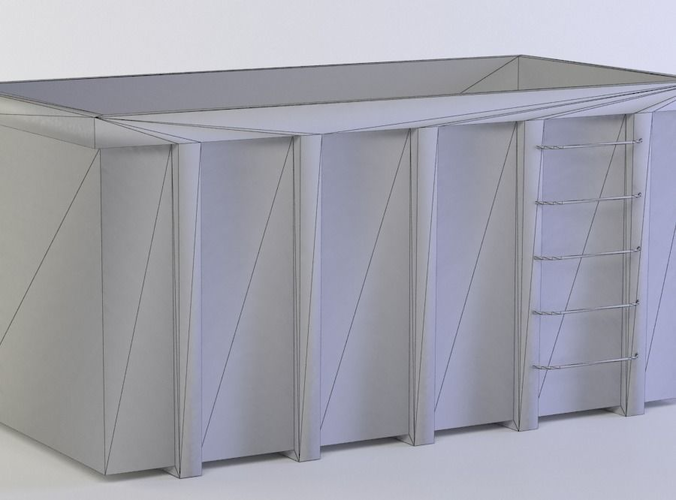 Container rusty metal box - rusty metal box