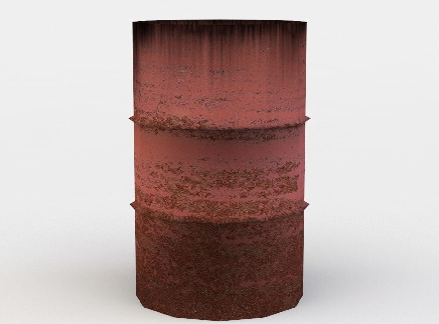 Barrel cylinder Low-poly 3D model_0