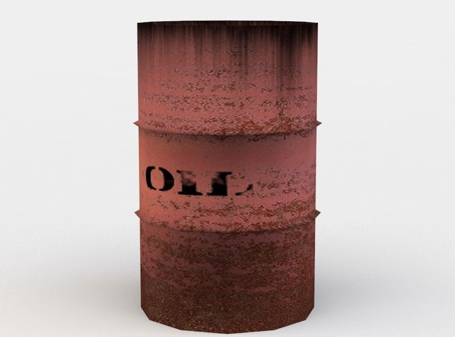 Barrel cylinder Low-poly 3D model_2