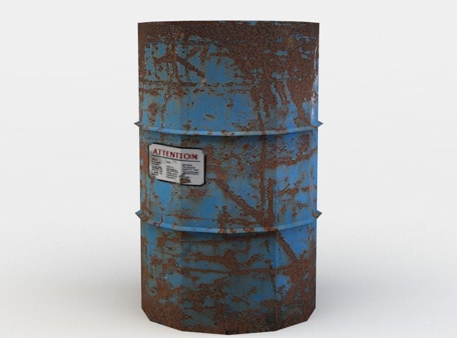 Barrel cylinder Low-poly 3D model_2