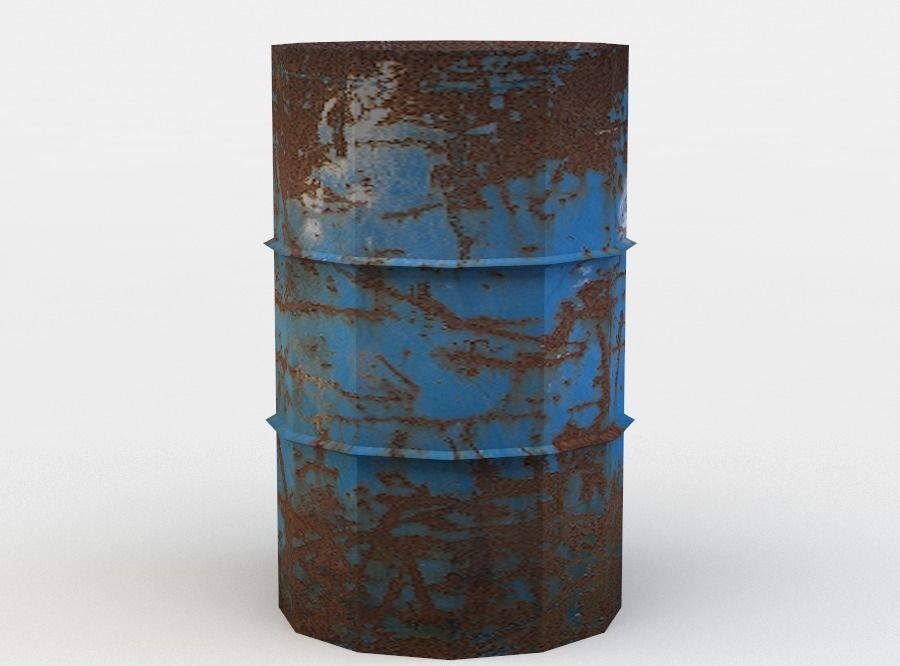 Barrel cylinder Low-poly 3D model_0