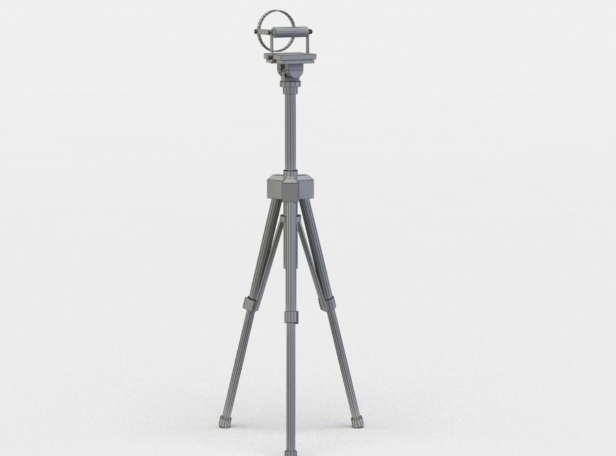 Metal stand Low-poly 3D model_5