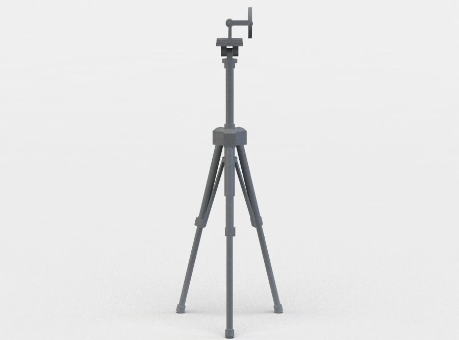 Metal stand Low-poly 3D model_0