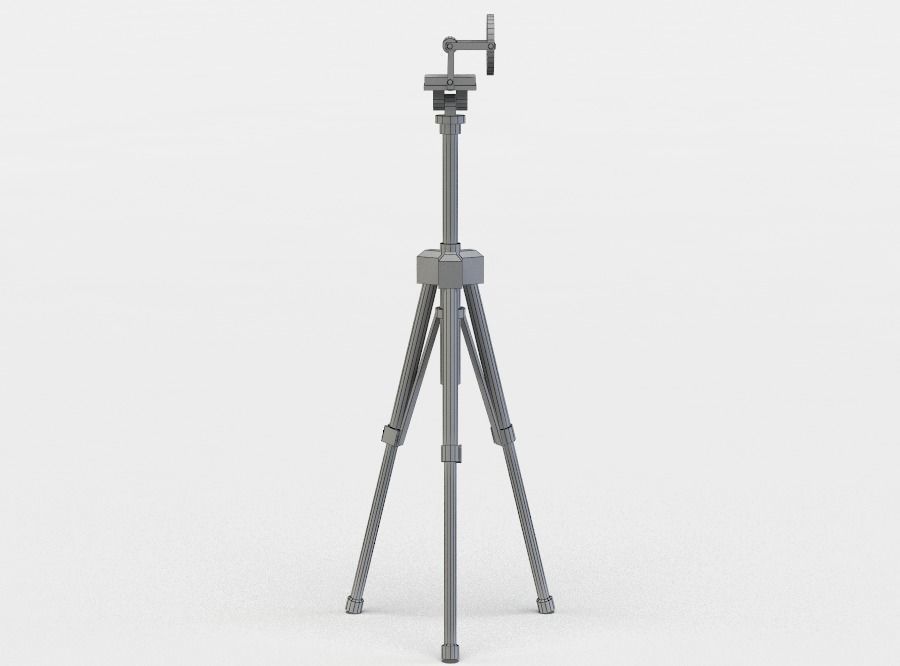 Metal stand Low-poly 3D model_3