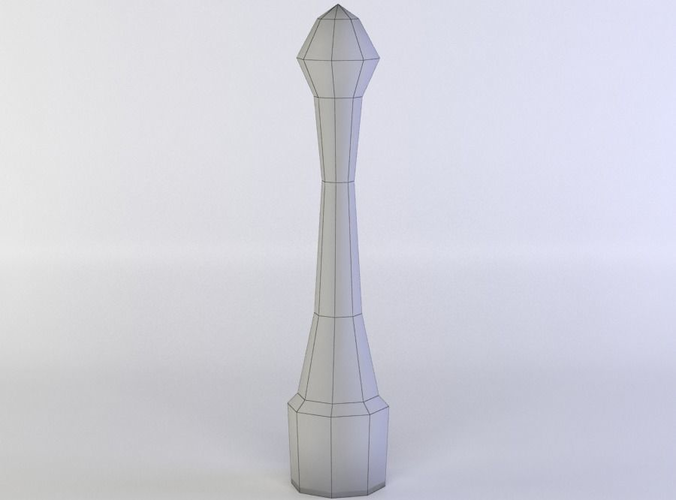 Column metal pole with wooden base