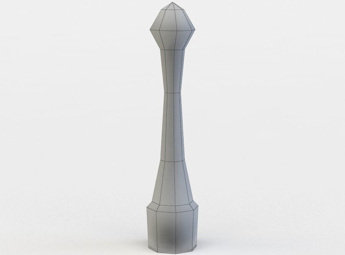 Column metal pole with wooden base