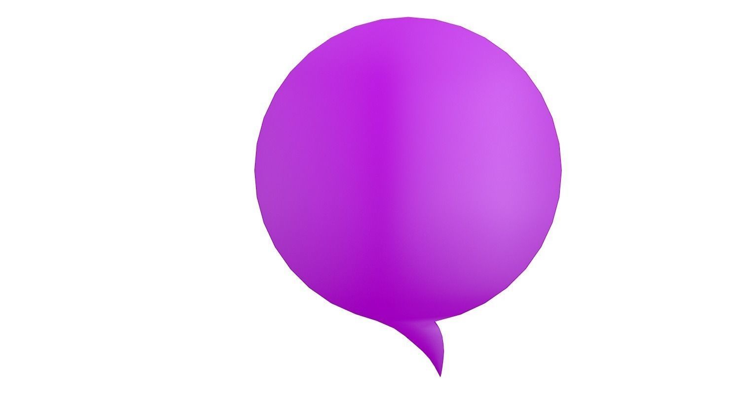 Speech Bubble V02 3D model_4