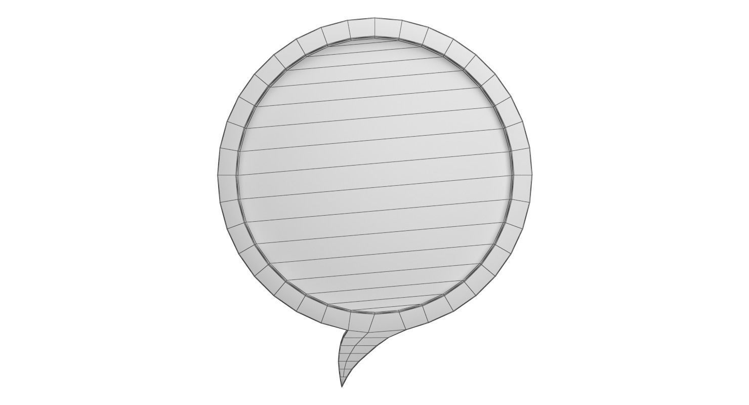 Speech Bubble V02 3D model_8