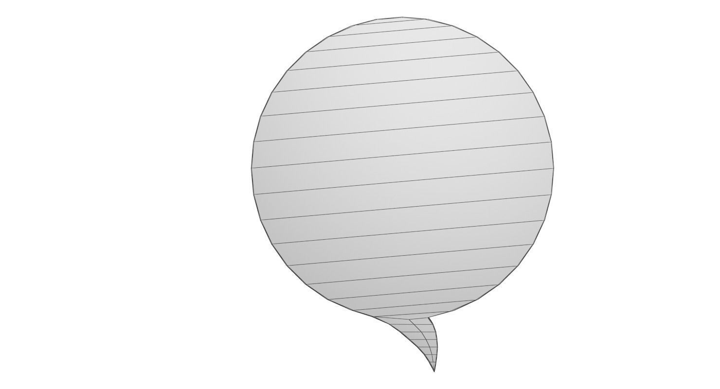 Speech Bubble V02 3D model_9