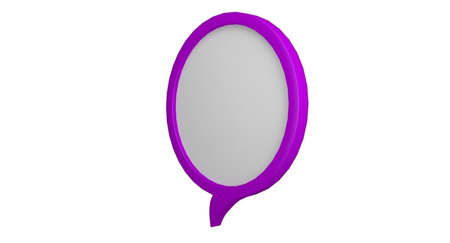Speech Bubble V02 3D model_7